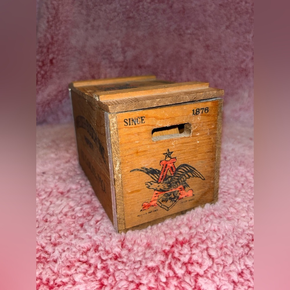 Anheuser-Busch Inc Budweiser Wooden Crate Box Famous Beer Case 1/3 Scale​​ - Picture 2 of 8
